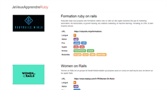 Desktop Screenshot of jeveuxapprendreruby.fr