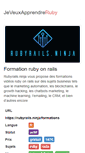 Mobile Screenshot of jeveuxapprendreruby.fr